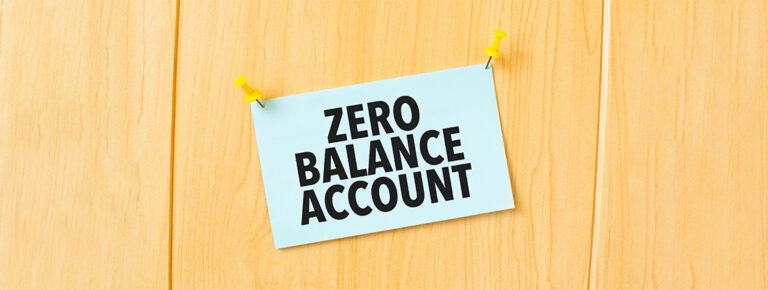 zero balnce account