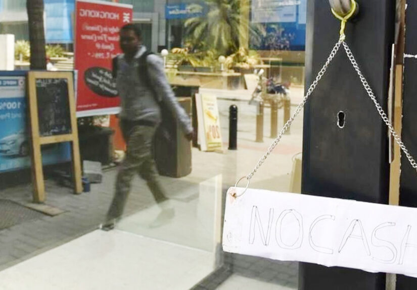 no cash